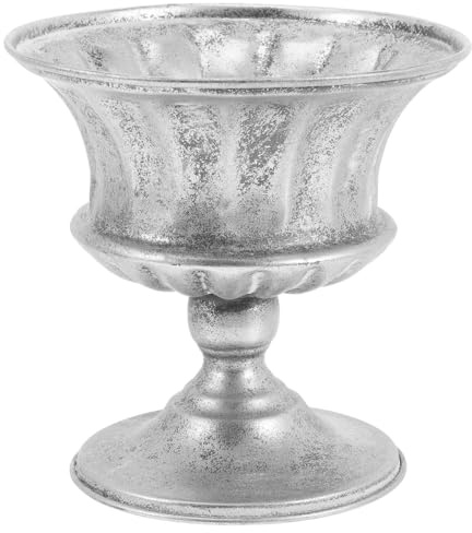 BESPORTBLE Eisen Pflanztopf Vintage Urnenstil Blumentopf für Sukkulenten und Blumen Retro Garten Deko für Außen Frostbeständig und Vielseitig Einsetzbar