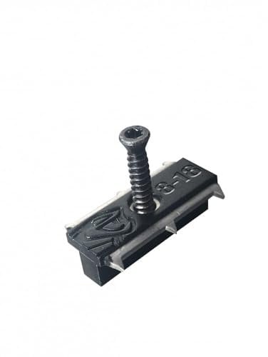 DECKLINEA Clips de Fixation Cobra Hybrid 8-18 - 90 Clips + Vis - Adapté Lambourdes Bois & Aluminium - Stable & Facile à Poser