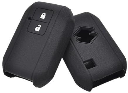 DEMUR 2 Boutons Silicone clé étui Couverture sans clé Fob Coque Peau Porte-clés Porte-clés Support Protecteur, for Suzuki, for Swift 2017 2018 Couvertures de Porte-clés