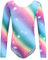 FYMNSI Turnanzug Mädchen Langarm Turn Leotards Kinder Ballettkleidung Gymnastik Glänzend Rundhals Weich Elastisch Ballett Trikot Yoga Ballettanzug Tanzbody Gymnastikanzug Activewear Bunt 8-9 Jahre