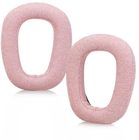 SINOWO Replacement Earpads for Logitech Zone Vibe 100 Lightweight Wireless Over Ear Headphones,Ear Pads Cushions with Noise Isolation Memory Foams,Knitted Fabric-Rose