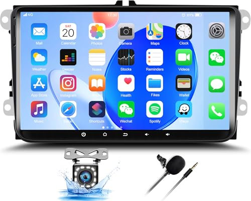 OiLiehu 1+32G Android 13 Car Stereo for VW Passat Golf Skoda Seat POLO Leon Tiguan, 9 “ IPS Touchscreen Car Radio with Mirror Link GPS Bluetooth WiFi FM RDS SWC EQ-Audio + Backup Camera