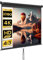 HOMCOM Schermo di Proiezione 100 Pollici Regolabile Montaggio a Soffitto e Parete, Telo per Proiettore Formato 4:3, 203x152cm, Bianco e Nero