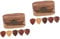 Abaodam 2pcs Guitar Picks Organizer Wooden Storage Container Guitar Pick Case Stylish