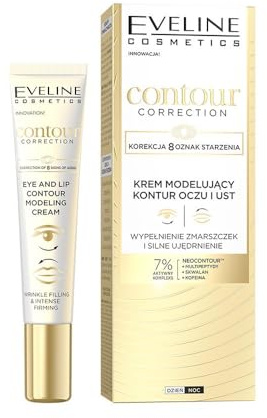 Eveline Cosmetics Konturkorrektur NeoContour Faltenfüller und Straffende Creme mit Multi-Peptiden, Squalan & Koffein
