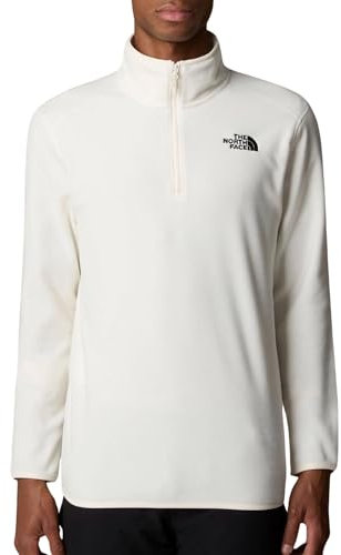 The North Face 100 Glacier 1/4 Zip - EU Pullover da Uomo White Dune/Npf M
