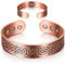 Otuuz Magnetisches Kupfer Armband für Männer und Frauen Reines Kupferarmband Axt Energiearmband mit 9 Magneten Verstellbare Größe für Weihnachten Kommunionen Geburtstagen Geschenke(Bronze)