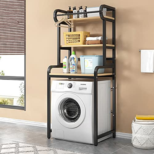 Generisch Waschmaschinen-Regal WC-Regal mit 3 Ablagen Überbauregal Waschmaschine Badregal Waschmaschinenschrank