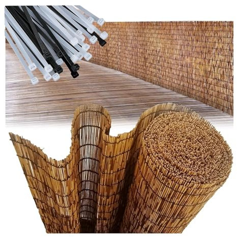 Gartenzaun Schilfrohrmatte Beach Schilfrohrmatten, Schilfzaun Sichtschutzmatte von Schilfmatten Niedrige Schilfrohrmatte Beach Schilf Sichtschutz als Balkon Sichtschutz Schilfmatte(95x850 cm 37x334 in