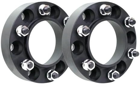 2 Stück 30/35/38mm Aluminiumlegierung Radabstandshalter PCD 6X139,7 93,1mm Für F&ord Für Ranger T6 CAVINBDZ(Schwarz,38mm)
