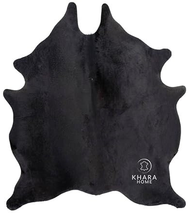 Khara Home Tappeto in vera pelle bovina 100% di alta qualità (1,5 – 2,7 m) raccolto a mano in pelle di Angus naturale, accogliente, unico e durevole – dall'Argentina