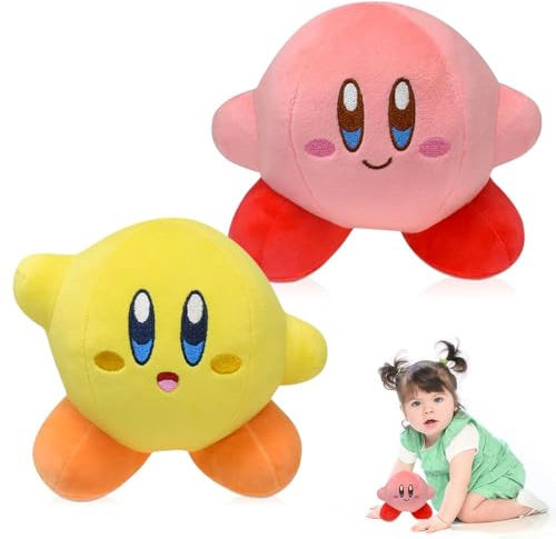 FCXVXCL Ki-by Kuscheltier, 2 Stück Ki-by Plüschtier, Anime Ki-by Stofftier Plüschtiere, Weiche Ki-by Plüschtier, Kinder Cartoon Plüschtier, Geschenke für Kuscheltierliebhaber