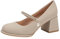 Womens Slip On Heeled Mary Jane Size 5.5 Ladies Ankle Strap Court Shoes Formal Casual Pumps Round Toe Work Smart Office Comfort Shoes Womens Ballet Shoes Grey