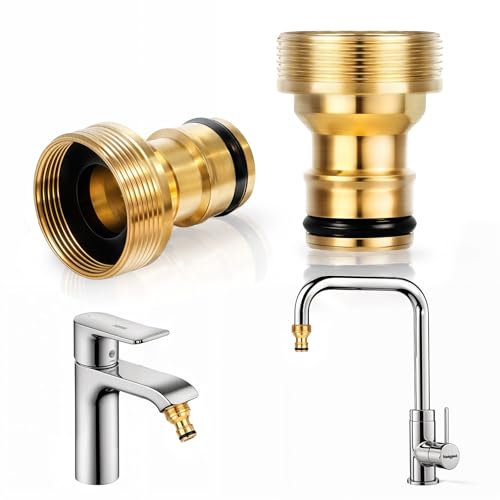 HJZHII Gardena Lot de 4 adaptateurs universels pour robinet d'arrosage