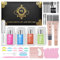 Lomansa Wimpernlifting Set mit Farbe Schwarz, Lash Lifting Set mit Farbe Schwarz, für Salon und Anfänger(Wimpernlifting Kleber)
