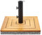 Base de Parasol en Bois Granit Acier Carré 45 x 45 cm 21 kg Marron Ceccano