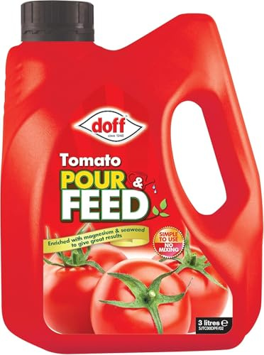 Doff Tomato Pour and Feed – 3L Concentrated Liquid Fertiliser for Tomatoes | Promotes Healthy Growth, Fruit Development & High Yields
