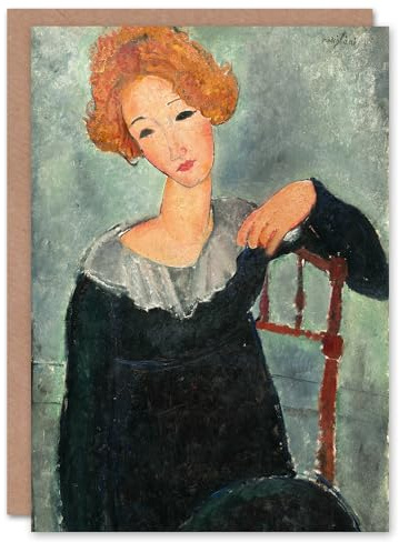 Artery8 Amedeo Modigliani Art Card Woman with Red Hair Portrait