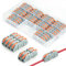 34pcs Nut Wire Connectors, 12-28 AWG Butt Splice Cable Connectors, Compact Splicing Connectors for Circuit Inline, Terminals Blocks, Flame Retardant PA/PC