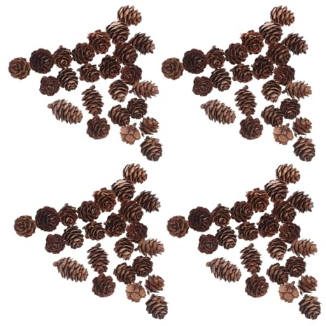 DECOMELODY Kleiner Tannenzapfen Naturmaterial 2cm Zum Basteln Und Dekorieren Für Weihnachtsbaum Vasenfüllung Und Tischdeko 100 Stück Rustikale Holzzapfen