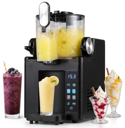 LIFEZEAL Slush Maschine, 1,5 L Softeismaschine mit 220 W Kompressor