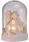 Cloche en verre LED décorative – Mini village de Noël – Scène de Noël illuminée sous verre