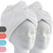 ELEXACARE Haarturban, Turban Handtuch mit Knopf (2 Stück alpinweiß), Mikrofaser Handtuch für Kopf und Lange Haare