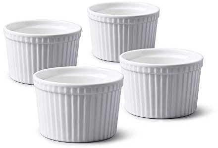 WM Bartleet & Sons 1750 TSET45 Juego de 4 moldes Tradicionales de Porcelana Profunda de 9 cm de diámetro, Color Blanco