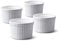 WM Bartleet & Sons 1750 Lot de 4 ramequins profonds traditionnels en porcelaine blanche Ø 9 cm - TSET45