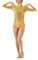 IWEMEK Damen Ballettanzug Glänzende Langarm Body Wetlook Danz Ballett Trikot Gymnastikanzug Turnanzug Metallic Einteiler Lack Leder Bodysuit Overall Leotard Top Kostüme Gold L