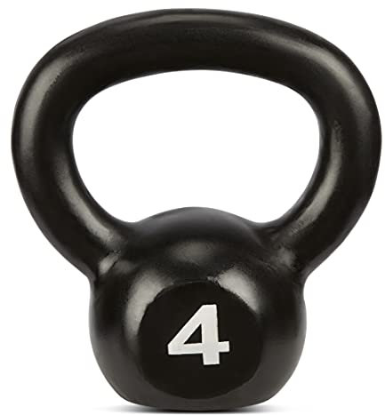 BRAVICH Cast Iron Kettlebell Black Industrial 4kg Home Gym Workout Equipment Strength Fitness Weight Training
