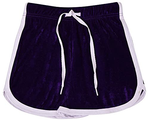 A2Z 4 Kids Girls Shorts 100% Cotton Dance Sports Trendy Fashion Summer Hot Short - Girls Shorts 426 Velour Purple 13