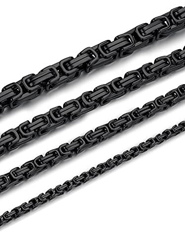 Jewow Edelstahl (8mm,55cm) Halskette für Herren Breite 4/6/8/10mm, Länge 36-76cm Wählbar