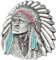 Longcreek Indianer Indianer Kopf Gürtel Schnalle für Männer, Indische Stammes-Kapper Gürtelschnalle, Indianer Kopf Gürtel Schnalle, Silber, NO