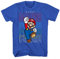 Nintendo Herren Super Mario Shirt – Mario, Luigi, Zelda, Kirby und Donkey Kong Vintage Tee, Royal Heather, Mittel