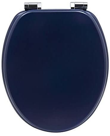VEROSAN MDF WC-Sitz FINE blau, mit Absenkautomatik für geräuschloses Schließen, 3-seitig bedruckt mit Hochglanzoberfläche, angenehmer Sitzkomfort, max. belastbar bis 175 kg
