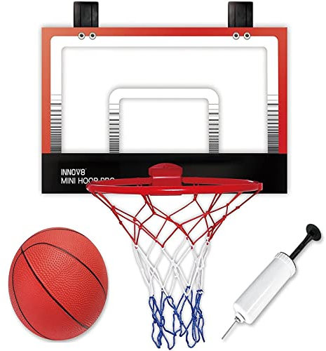 Rexco Mini Basketball Hoop Net Indoor Over the Door Mounted Portable Backboard training Kit With Ball Pump Game Set