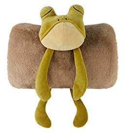 SKUZA Borraccia for Acqua Calda, Borraccia Ricaricabile for Acqua Calda con Copertura for Animali 3D Carina Borsa for Acqua Calda elettrica Portatile Tasca scaldamani (Color : Grey) (Color : Green)