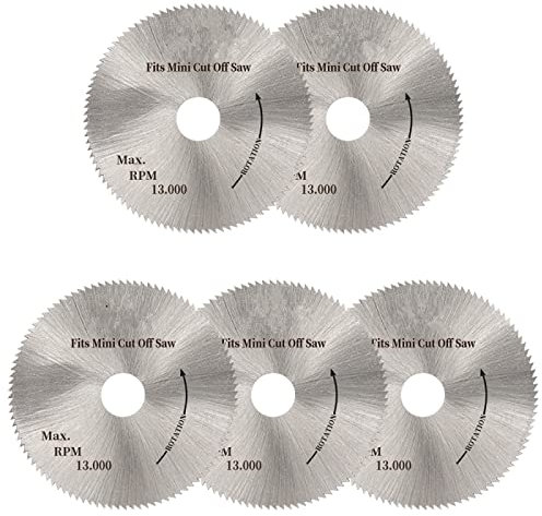 5PCS Mini Circular Saw Blade 50mm HSS High-speed Steel Wheel Discs 10mm Aperture For Wood Aluminum Metal Plate Cutting Tool