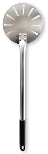 SPICE Palino Palettino Pizza Acciaio Inox Asolato Forato Diametro cm. 18 con Manico cm. 66 totali