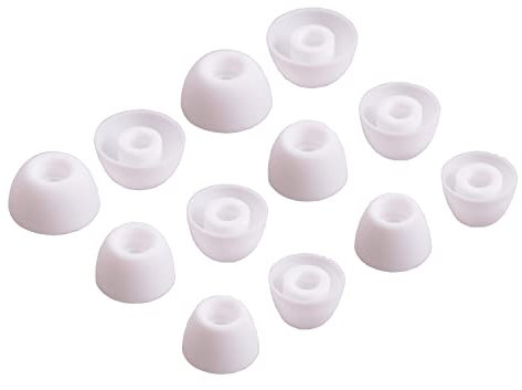 Replacement Earbuds Tips Silicone Eartips for Samsung Galaxy Buds 2 Pro Headphones Fit in Case Buds Tips,6 Pairs (White)