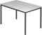 bümö Multifunktionstisch grau, Tisch 120 x 80 cm, Tischfuß rund in schwarz - einfacher Tisch klein, Besprechungstisch System D-Serie, Konferenztisch, Meetingtisch, Mehrzwecktisch, Pausentisch