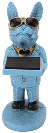 Fdit Figurenmodell Dekorativer Uhrenständer Uhrenständer aus Harz Zum Platzieren von Schmuck, Armbändern, Halsketten, Teetassen (L Glücklicher Hund)