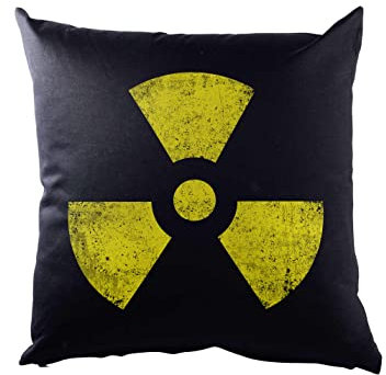 Urban Backwoods Black Radioactive Vintage Symbol Kissen Dekokissen