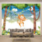 Cartoon Lustiger Affe Fototapete, Kinderwaldparadies Wandtapete, Wandbild Dekoration - für Zimmer Küchen die Mauer 200 x 140 cm