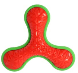 Dingo Hundespielzeug aus Hart Gummi TPR Boomerang TRI 16,5 cm 17394