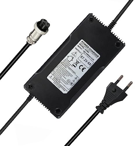 YZPOWER 67,2V 4A Ladegerät für 16S 60V Lithium Ladegeräte für Scooter Elektrofahrrad E-Bike Ladegeräte Selbstausgleichender Roller Ladekabel Lithium-Stecker DC GX16