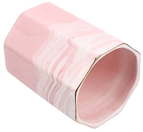 ABOOFAN 3St kosmetische Aufbewahrungsbox Schreibtisch aus Marmor Organizer für Make-up-Pinsel Füller Stifte Make-up-Pinselhalter rosa Pinsel-Organizer-Becher Keramik Aufbewahrungskiste
