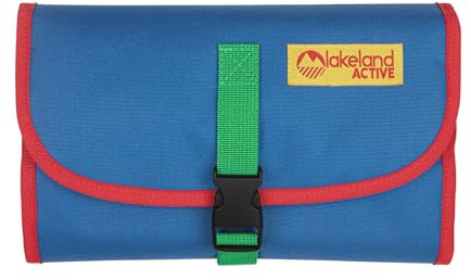 Lakeland Active Eskdale Trousse de toilette de voyage pliable à suspendre pour homme et femme, Bleu bloc de couleur, Taille unique, Trousse de toilette