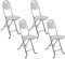 Confezione da 4 sgabelli pieghevoli con schienale 32 x 36 x 73,5 cm 7house